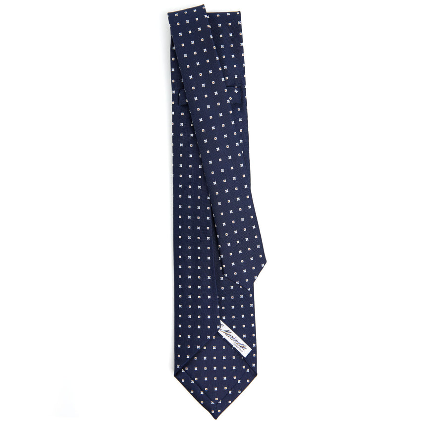 DARK BLUE 7 FOLD SARTORIAL SILK TIE