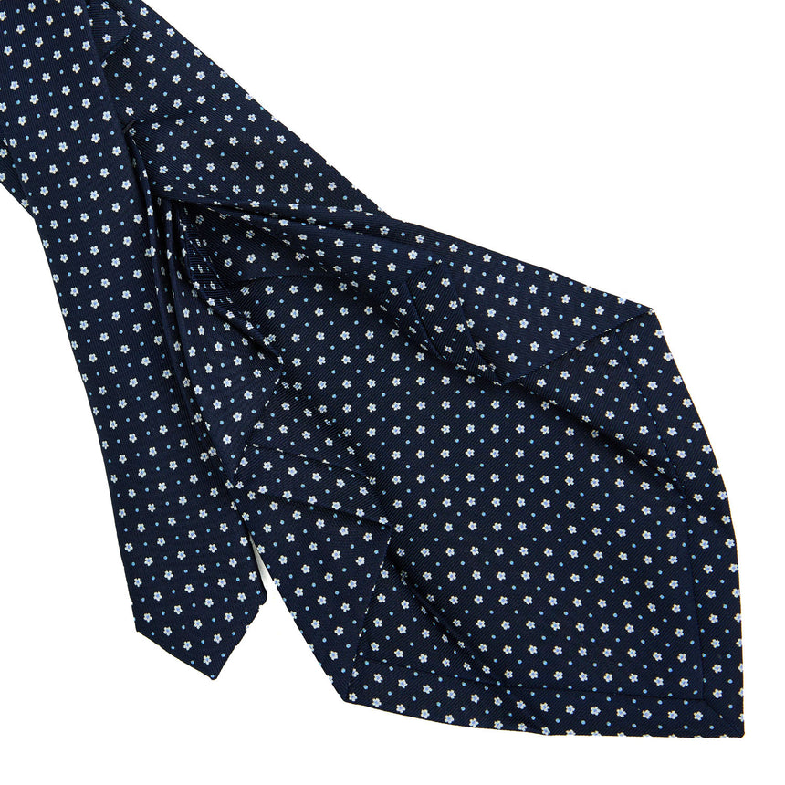 DARK BLUE 7 FOLD SARTORIAL SILK TIE