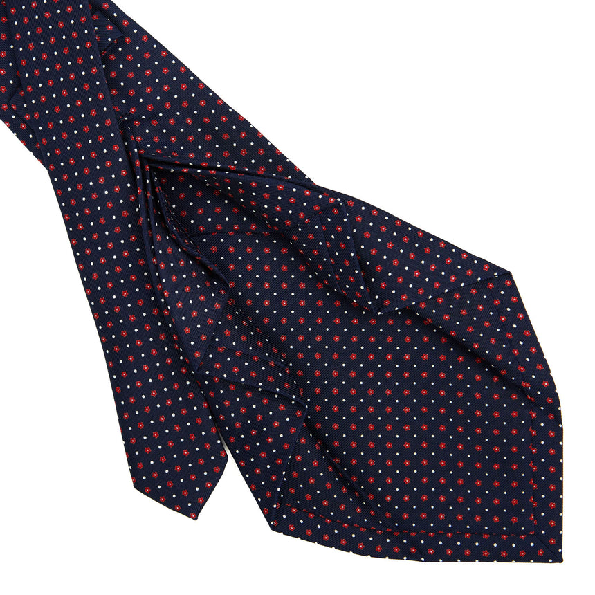 DARK BLUE 7 FOLD SARTORIAL SILK TIE
