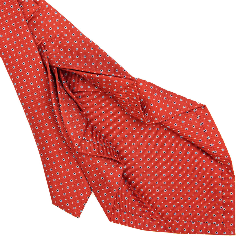 RED 7 FOLD SARTORIAL SILK TIE