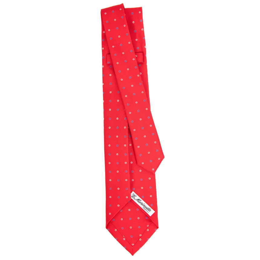 RED 7 FOLD SARTORIAL SILK TIE