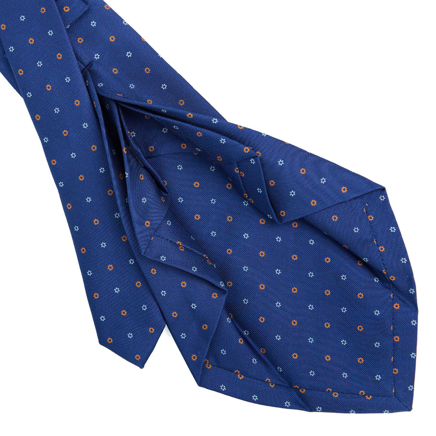 BLUE 7 FOLD SARTORIAL SILK TIE