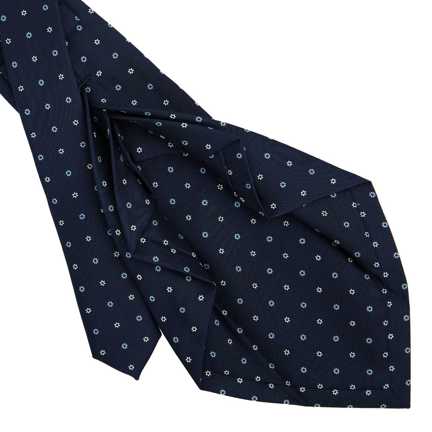 DARK BLUE 7 FOLD SARTORIAL SILK TIE