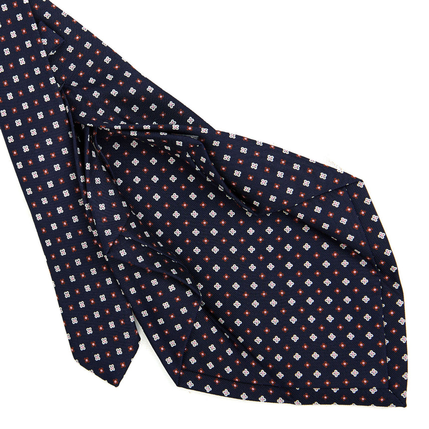 DARK BLUE 7 FOLD SARTORIAL SILK TIE