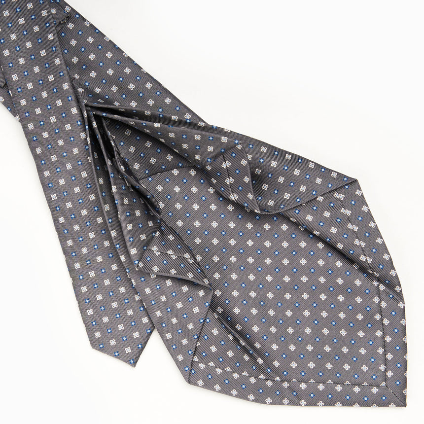DARK GREY 7 FOLD SARTORIAL SILK TIE