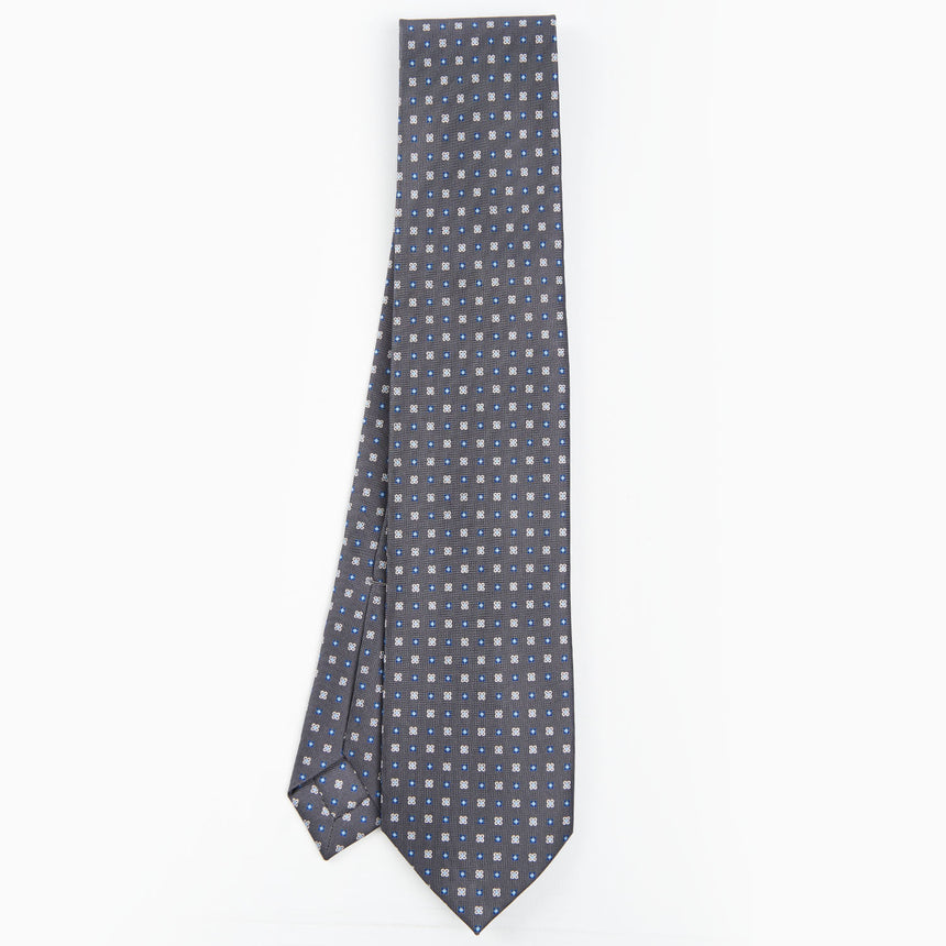 DARK GREY 7 FOLD SARTORIAL SILK TIE