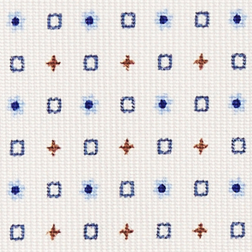 WHITE 7 FOLD SARTORIAL SILK TIE