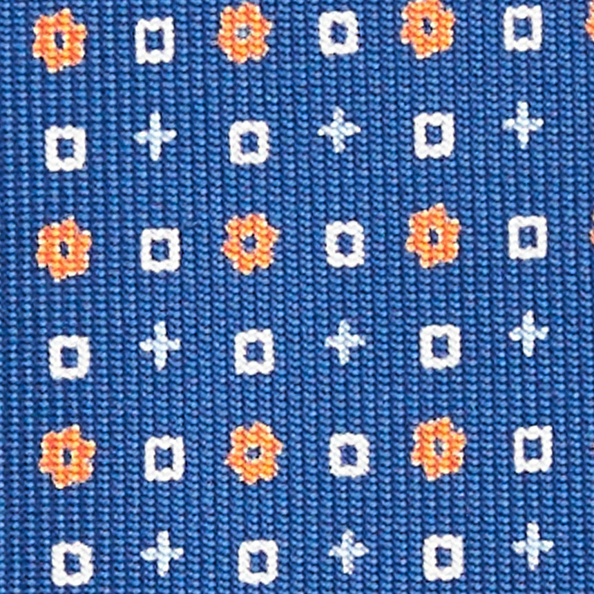 BLUE 7 FOLD SARTORIAL SILK TIE