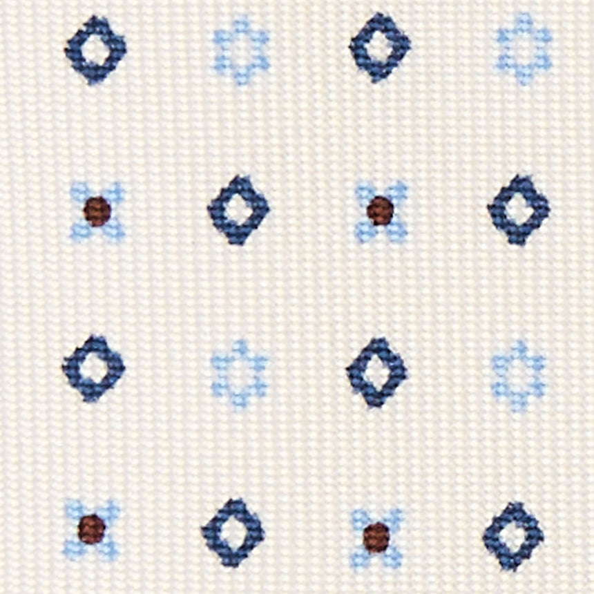 CRAVATTA SARTORIALE 7 PIEGHE IN SETA BIANCA