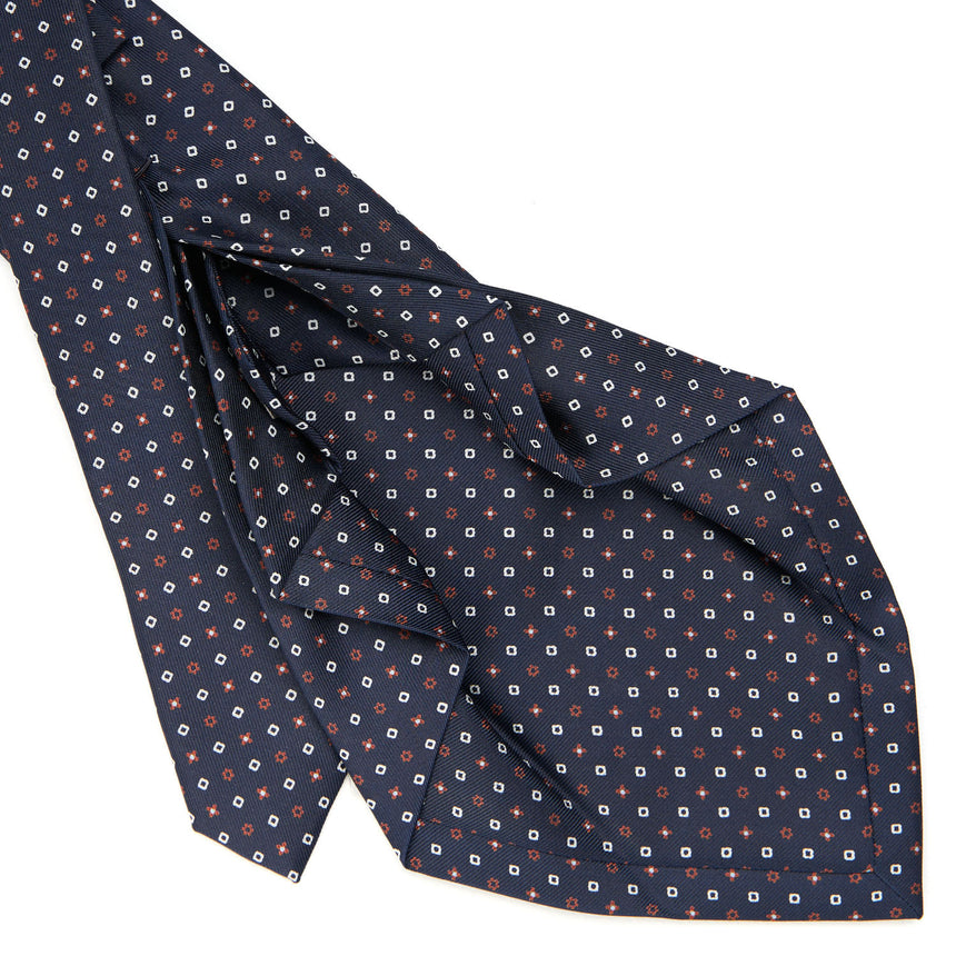 DARK BLUE 7 FOLD SARTORIAL SILK TIE