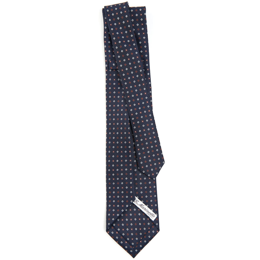 DARK BLUE 7 FOLD SARTORIAL SILK TIE