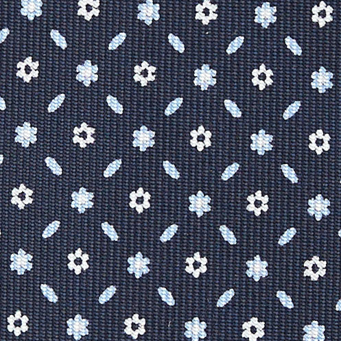 CRAVATTA SARTORIALE 7 PIEGHE IN SETA BLU SCURO