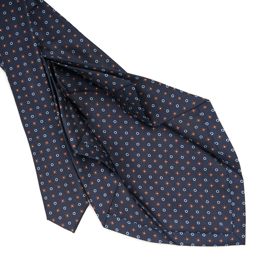 DARK BLUE 7 FOLD SARTORIAL SILK TIE