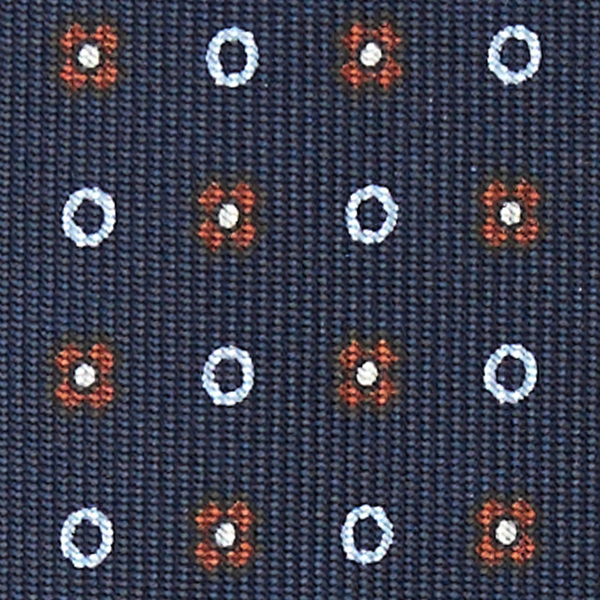 DARK BLUE 7 FOLD SARTORIAL SILK TIE