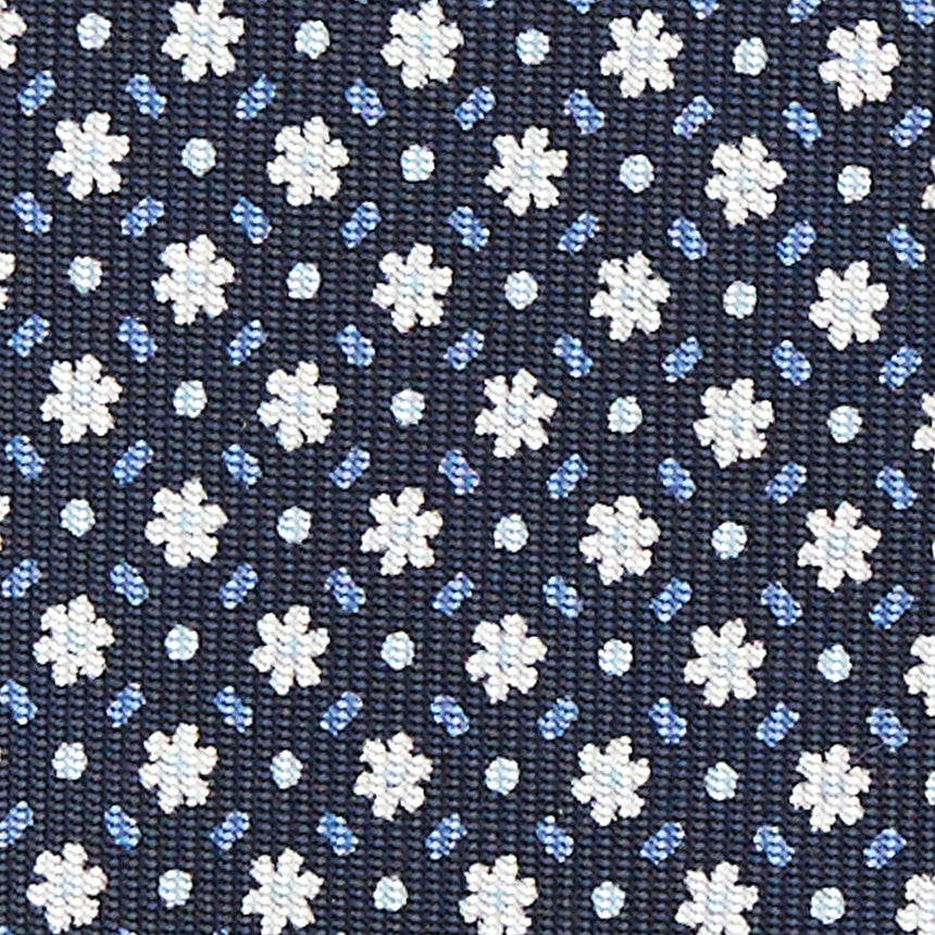 DARK BLUE 7 FOLD SARTORIAL SILK TIE