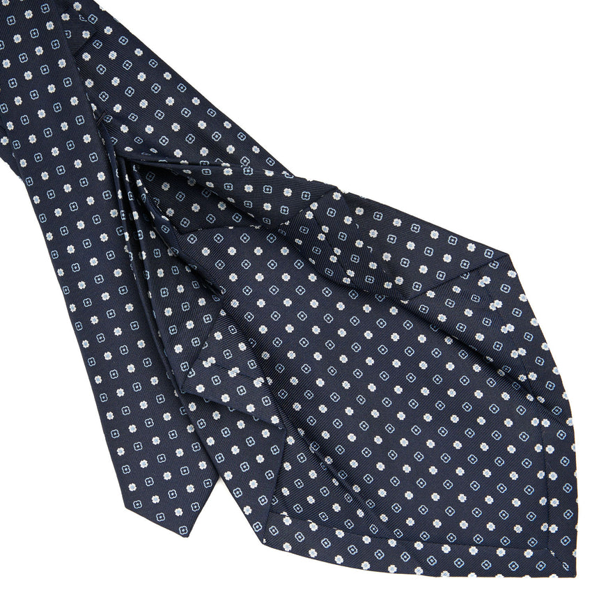 DARK BLUE 7 FOLD SARTORIAL SILK TIE