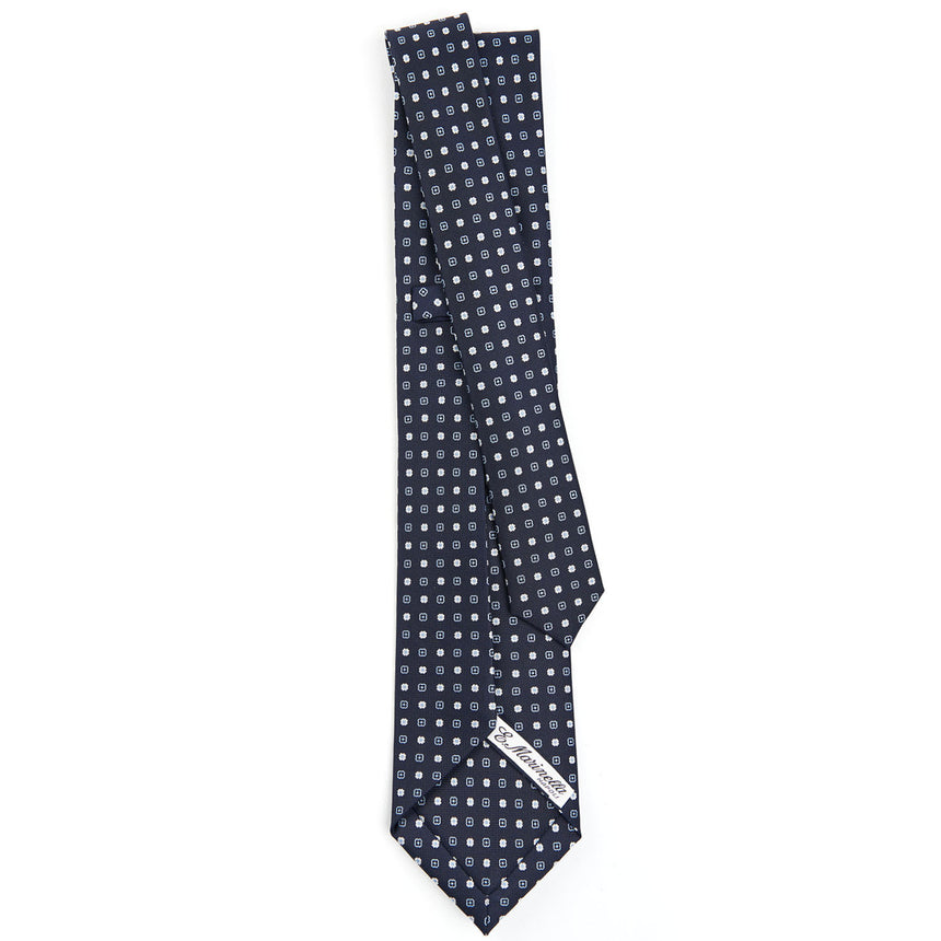 DARK BLUE 7 FOLD SARTORIAL SILK TIE