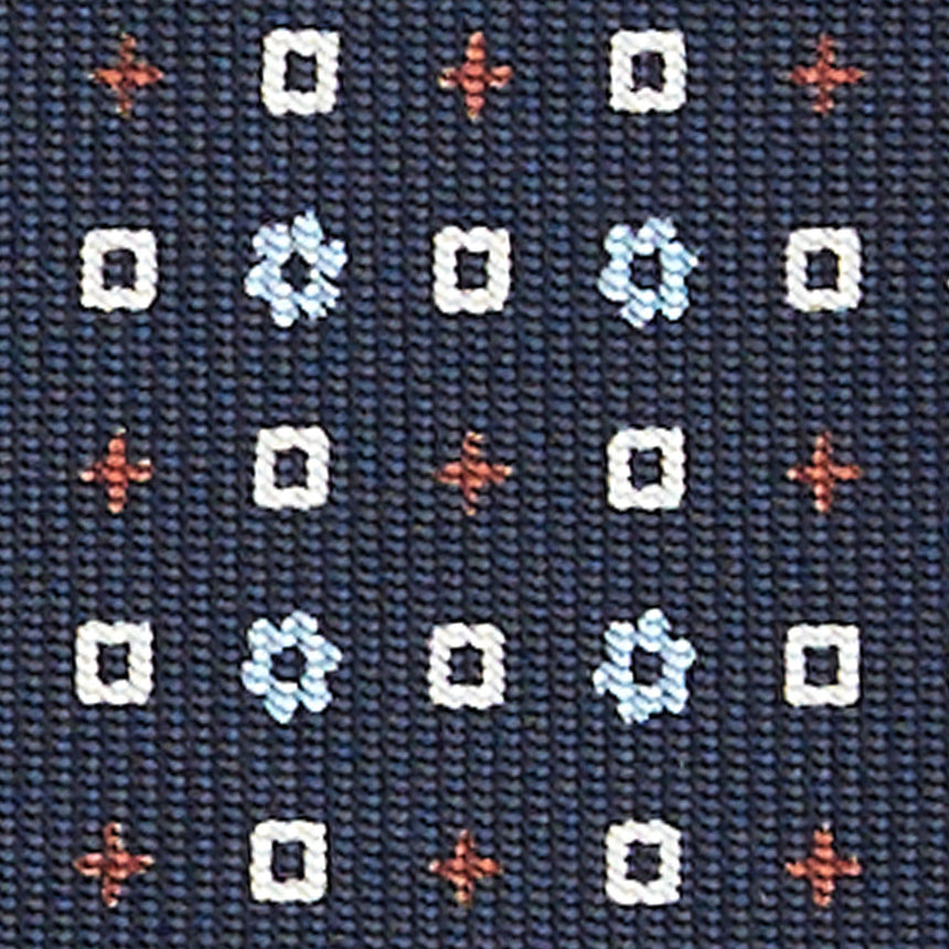 DARK BLUE 7 FOLD SARTORIAL SILK TIE