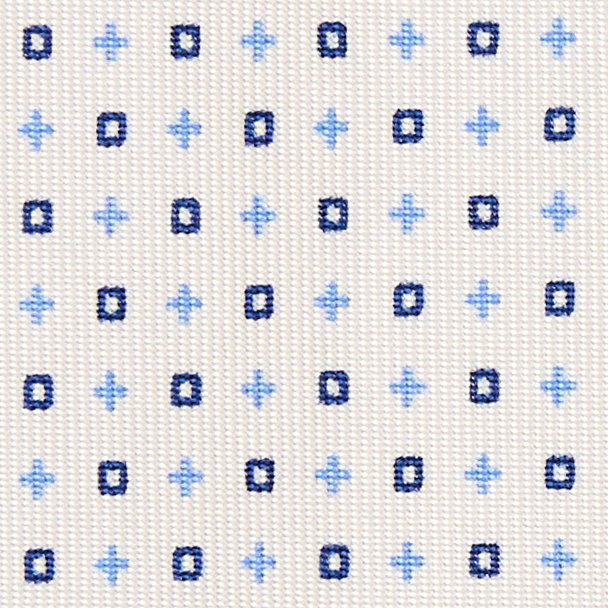 WHITE 9 FOLD SARTORIAL SILK TIE