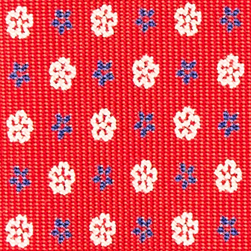 red_9_fold_sartorial_silk_tie_small_flower_pattern_fabric_pattern_detail