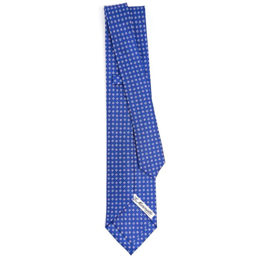 bluette_9_fold_sartorial_silk_tie_small_flower_pattern_full_back_view