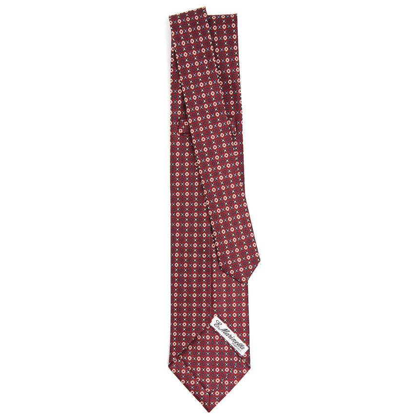 CRAVATTA SARTORIALE 9 PIEGHE IN SETA BORDEAUX
