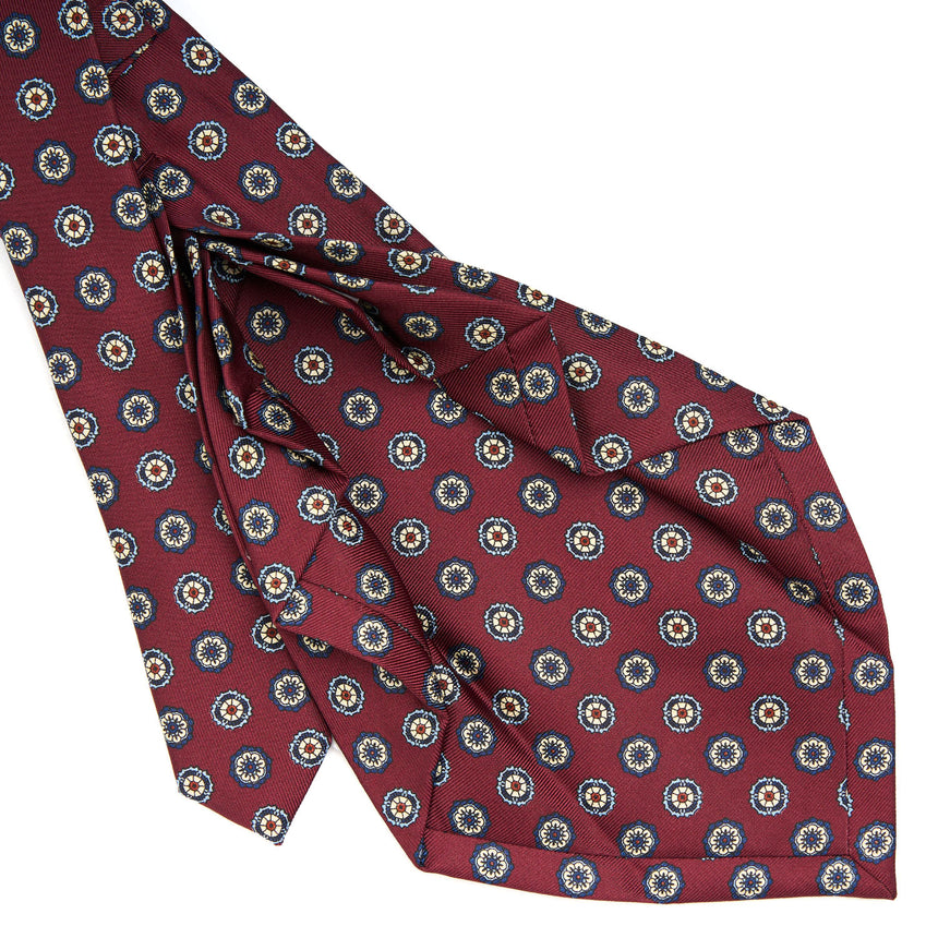 CRAVATTA SARTORIALE 9 PIEGHE IN SETA BORDEAUX