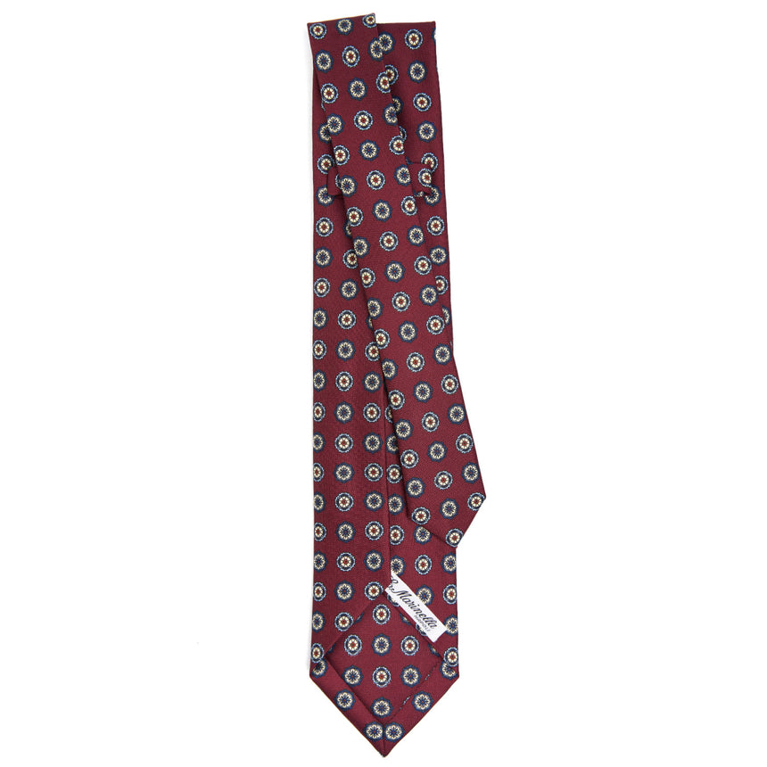 CRAVATTA SARTORIALE 9 PIEGHE IN SETA BORDEAUX