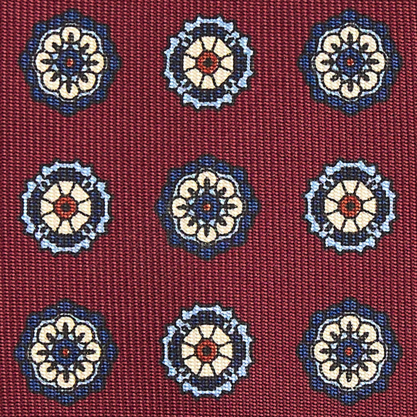 CRAVATTA SARTORIALE 9 PIEGHE IN SETA BORDEAUX