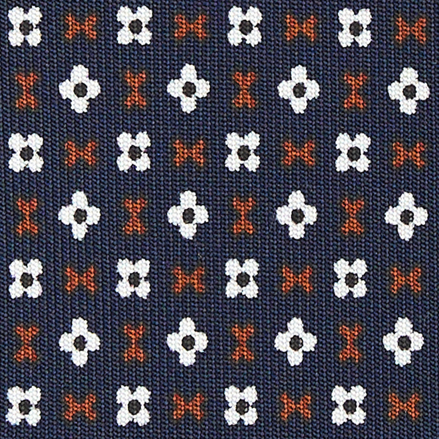 CRAVATTA SARTORIALE 9 PIEGHE IN SETA BLU SCURO