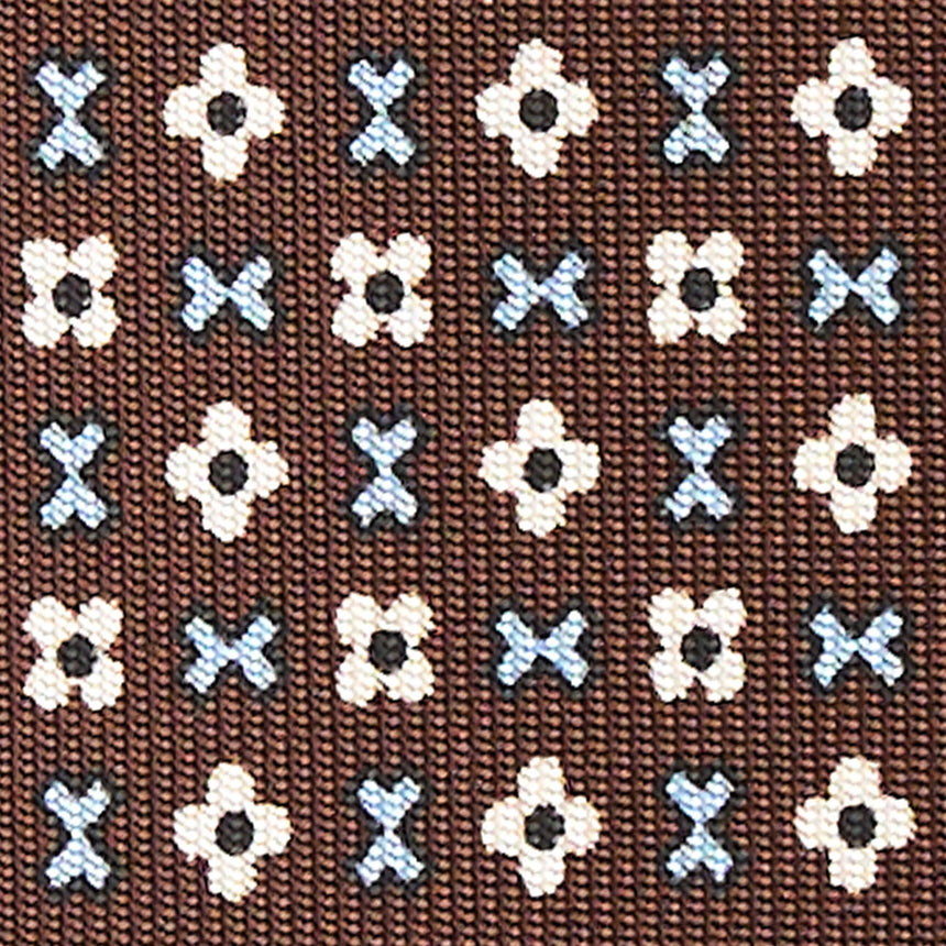 DARK BROWN 9 FOLD SARTORIAL SILK TIE