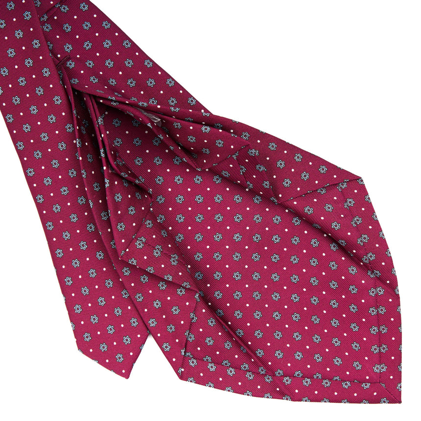 CRAVATTA SARTORIALE 9 PIEGHE IN SETA BORDEAUX