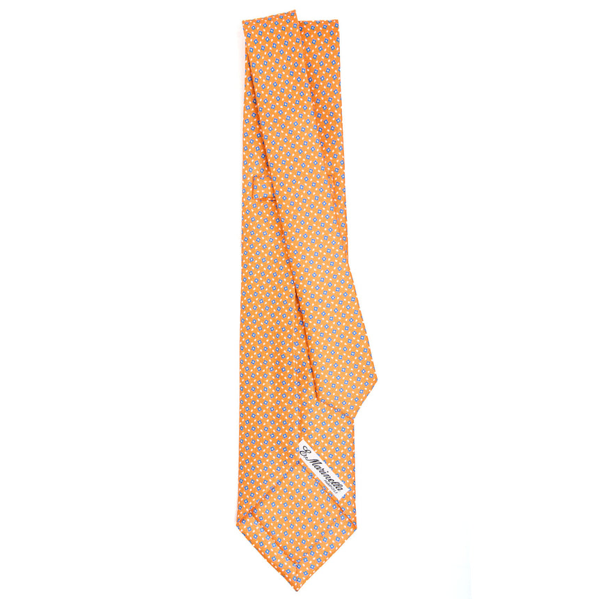 CRAVATTA SARTORIALE 9 PIEGHE IN SETA ARANCIONE