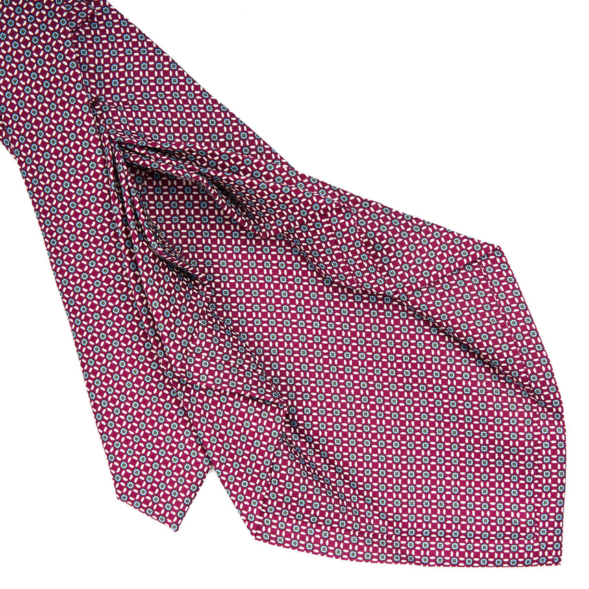 CRAVATTA SARTORIALE 9 PIEGHE IN SETA FUCSIA