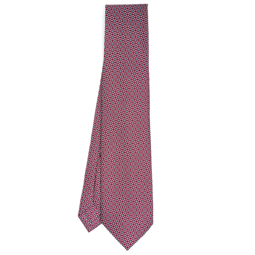 CRAVATTA SARTORIALE 9 PIEGHE IN SETA FUCSIA