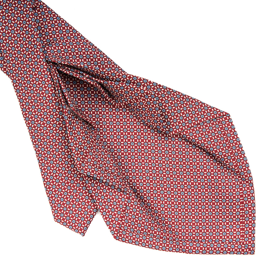 CRAVATTA SARTORIALE 9 PIEGHE IN SETA BORDEAUX