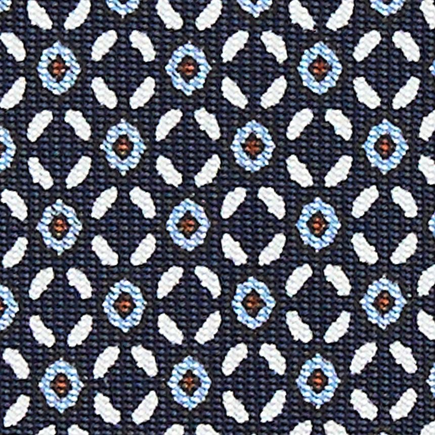 CRAVATTA SARTORIALE 9 PIEGHE IN SETA BLU SCURO