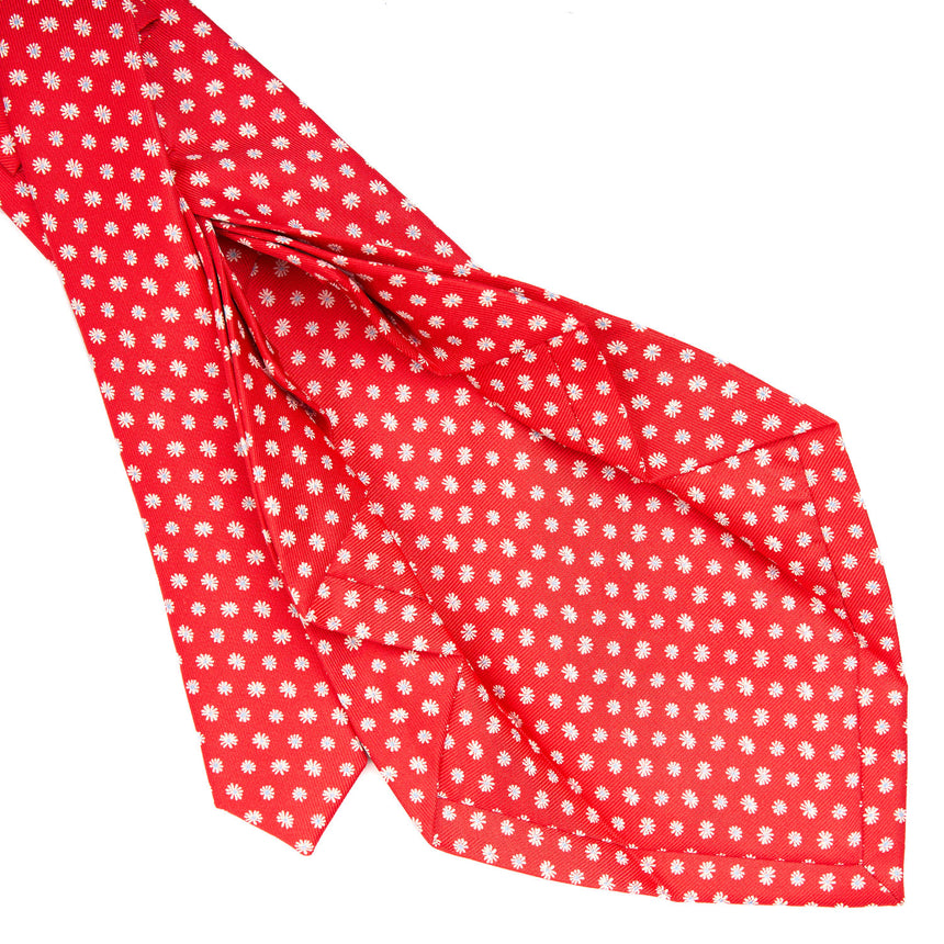 CRAVATTA SARTORIALE 9 PIEGHE IN SETA ROSSA