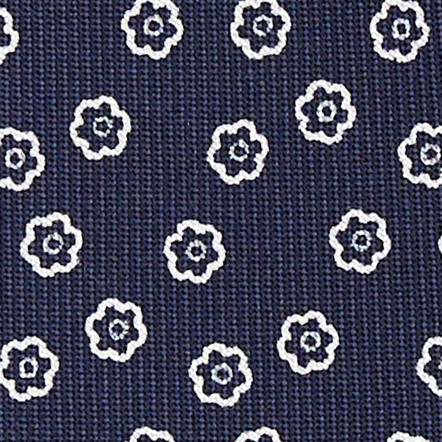CRAVATTA SARTORIALE 9 PIEGHE IN SETA BLU SCURO