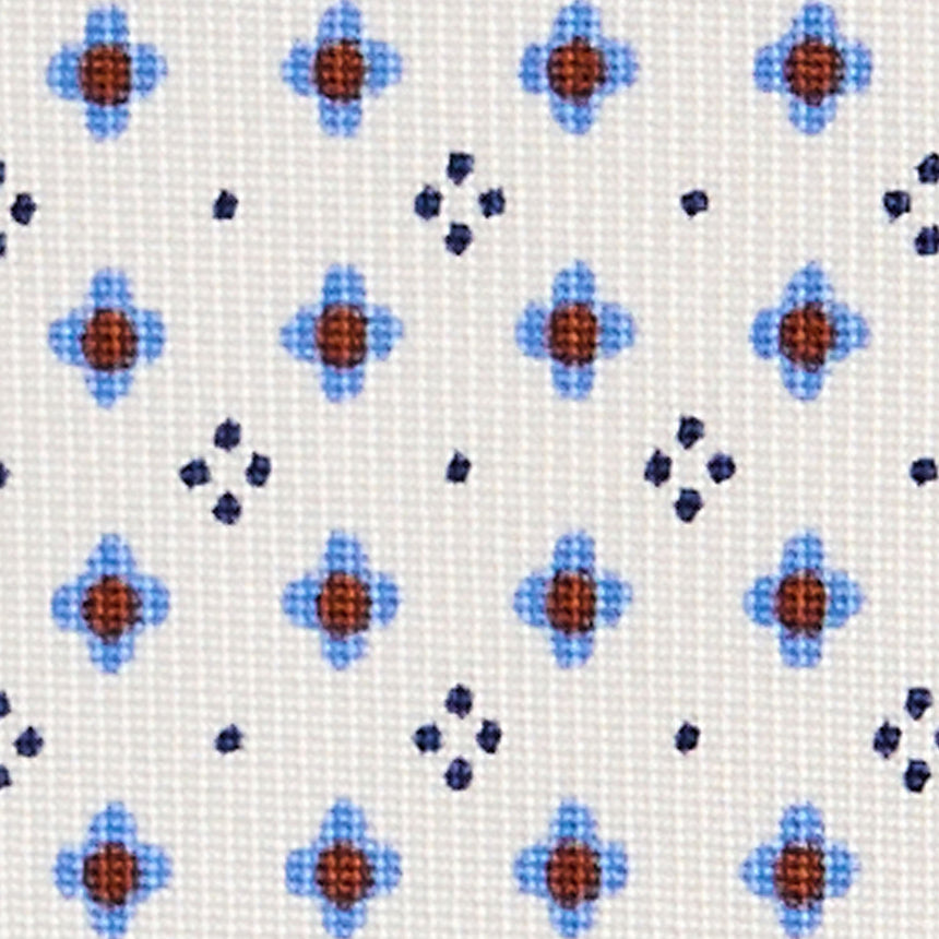 WHITE 9 FOLD SARTORIAL SILK TIE