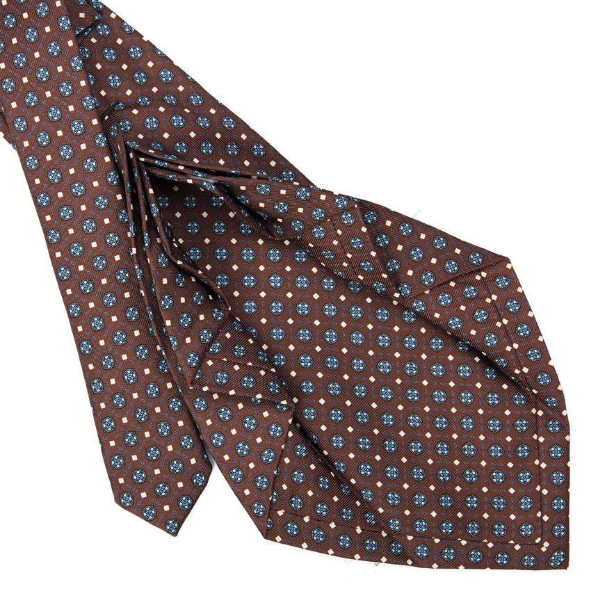 DARK BROWN 9 FOLD SARTORIAL SILK TIE