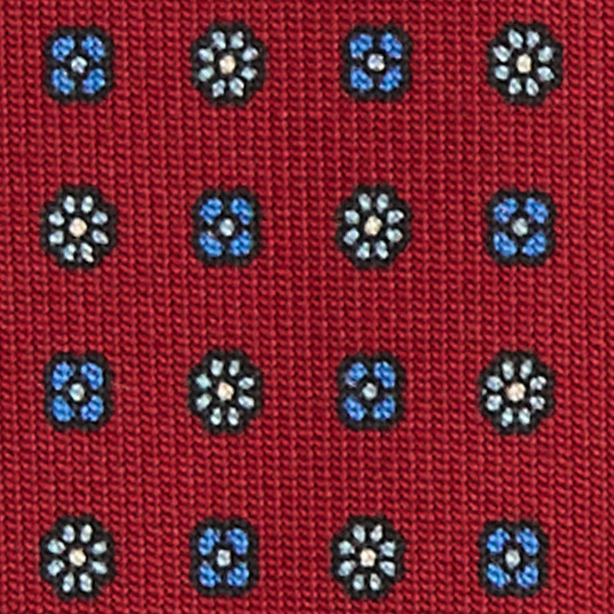 CRAVATTA SARTORIALE 9 PIEGHE IN SETA BORDEAUX