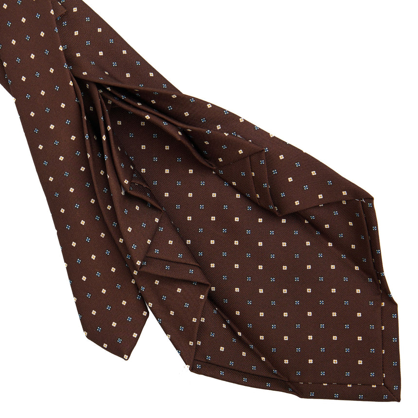 DARK BROWN 9 FOLD SARTORIAL SILK TIE