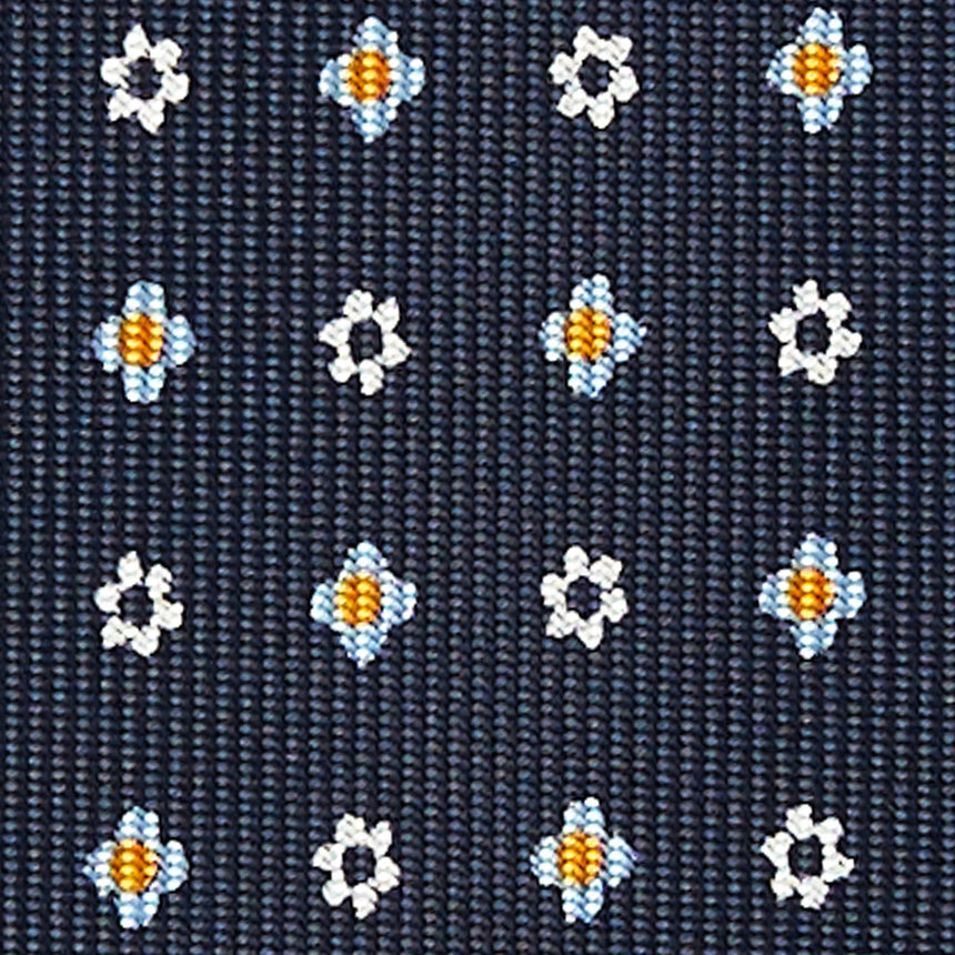 CRAVATTA SARTORIALE 9 PIEGHE IN SETA BLU SCURO