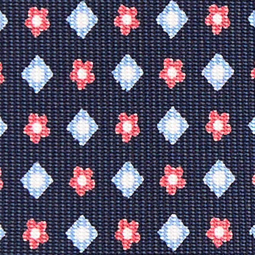 CRAVATTA SARTORIALE 9 PIEGHE IN SETA BLU SCURO