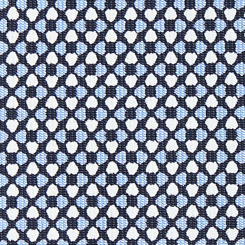 dark_blue_9_fold_sartorial_silk_tie_small_flower_pattern_fabric_pattern_detail