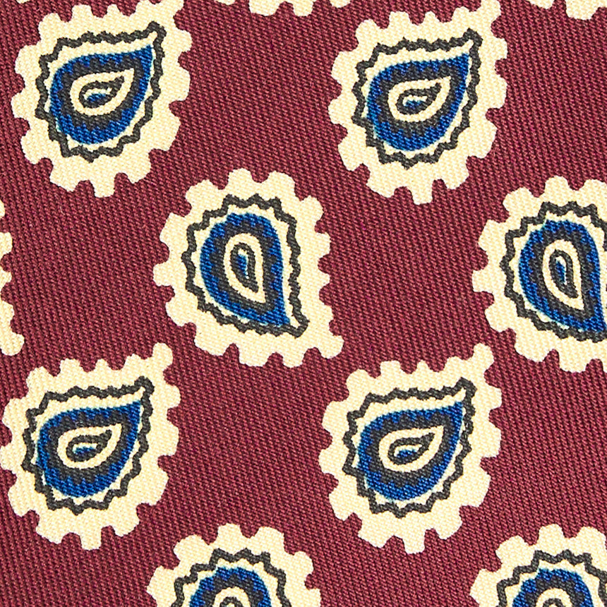 CRAVATTA IN SETA BORDEAUX
