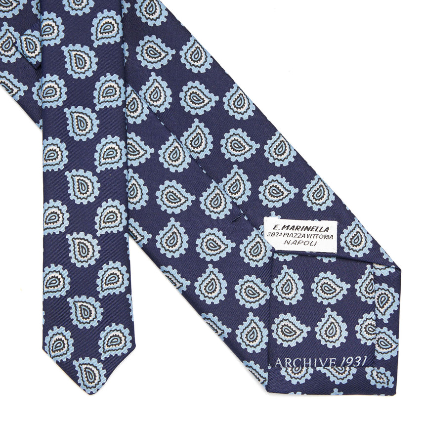 DARK BLUE SILK TIE