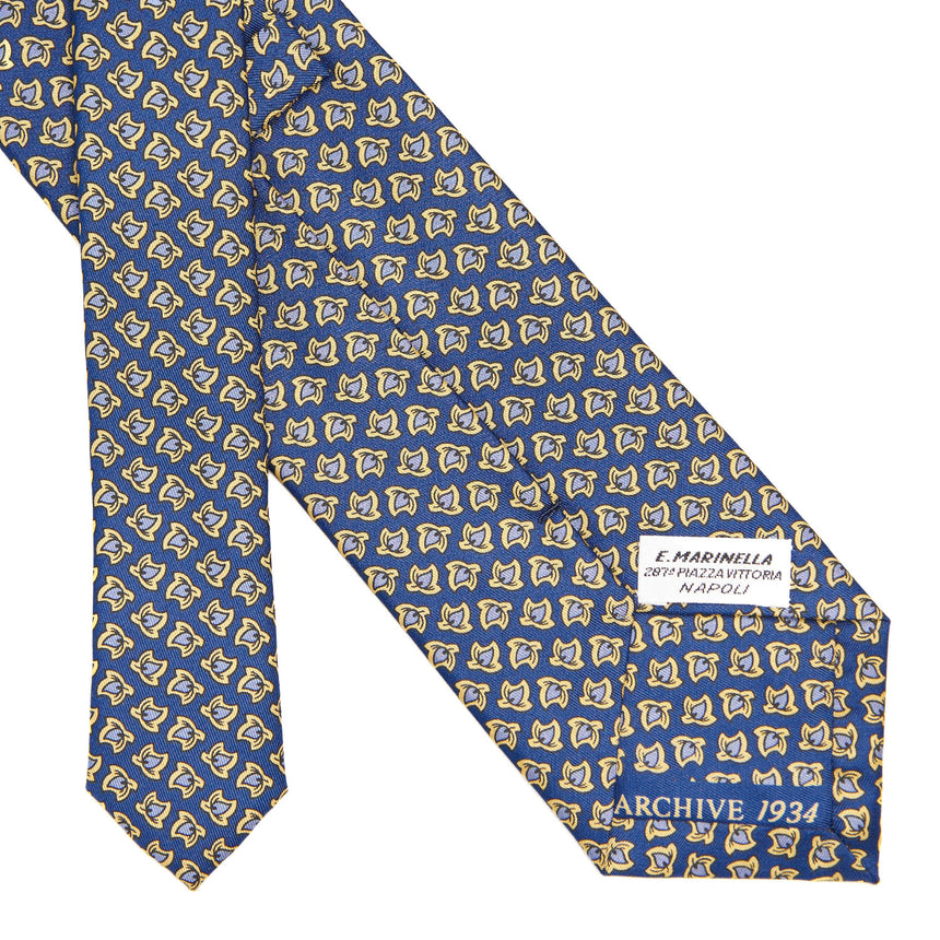 CRAVATTA IN SETA BLU MEDIO