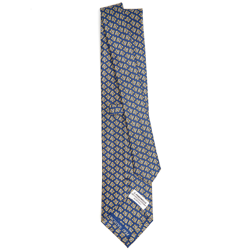 CRAVATTA IN SETA BLU MEDIO